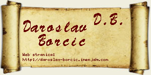 Daroslav Borčić vizit kartica